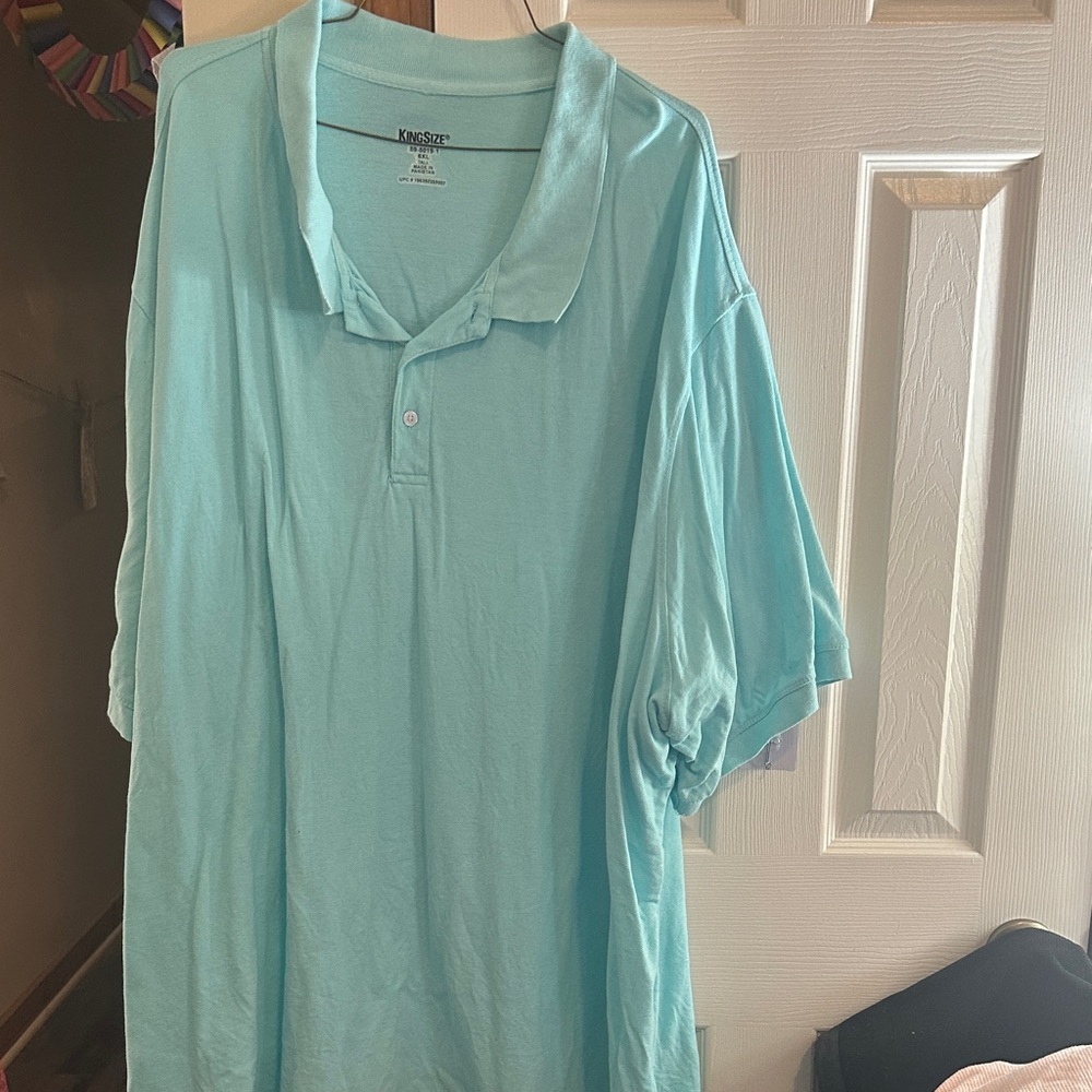 KingSize Men's Aqua Polo Shirt